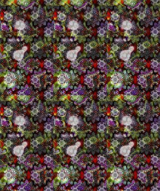 Süslü kumaş deseni. Düz Çiçek Elementleri Tasarımı. Raster illüstrasyonundaki çiçek desenli çizim. Renkli Bahar Teması çizim şablonu.