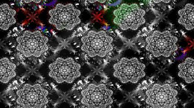 Moda baskıları için zarif bir şablon. Halk tarzı. Modern çiçek arkaplanı. Parlak renkli çiçekleri ve gri yaprakları olan muhteşem bir çiçek deseni..