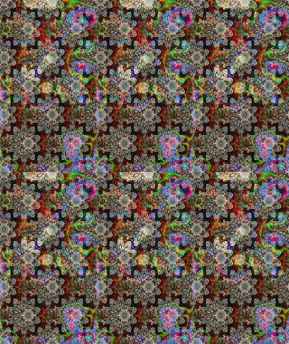 Eski usul. Kumaş, tekstil, duvar kağıdı baskısı için. Tomurcukları çiçek olan sevimli bir çiçek deseni. Eskiz geçmişi. Raster. Raster illüstrasyonu.