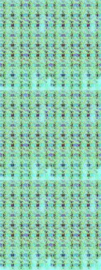 Şirin çiçekli eskiz deseni ve mavi renkli yapraklar, suluboya çiçek deseni, duvar kağıdı, kart veya kumaş için fayanslı. Raster illüstrasyonu.