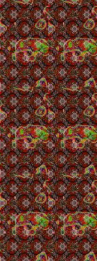 Kahverengi üzerine çiçekler. Suluboya, elle çizilmiş. Raster hisseleri. Taslak arkaplan deseni.