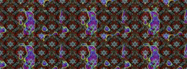 Renkli Bahar Teması eskiz kalıbı. Düz Çiçek Elementleri Tasarımı. Raster..