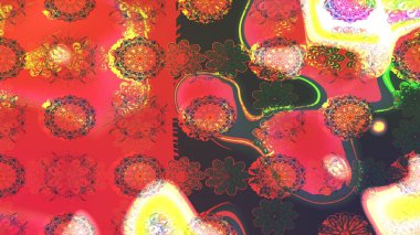 Pembe renkli Asya tekstili. Raster illüstrasyonu. Suluboya çiçekli çiçek deseni.