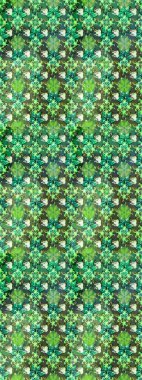 Küçük çiçekli yay deseni çiz. Suluboya tarzında yeşil renkte. Raster illüstrasyonu.