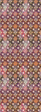 Kahverengi renkli etnik çiçeklerin olduğu zarif bir eskiz modeli. Raster Çiçek İllüstrasyonu güzel tekstil..