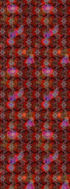 Kahverengi renkli etnik çiçeklerin olduğu zarif bir eskiz modeli. Raster Çiçek İllüstrasyon Şirin Tekstil.