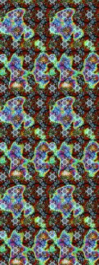 Çiçek desenli çizim. Raster illüstrasyonu. Asya tekstil tarzında. Mavi renkli çiçekler. Raster illüstrasyonu.