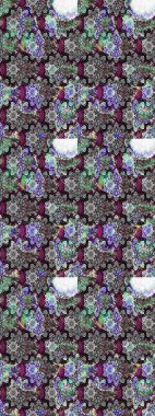 Çiçekli çiçek deseni, suluboya. Gri renkli çiçekler. Renkli bahar temalı eskiz kalıbı. Düz Çiçek Elementleri Tasarım Raster illüstrasyonu.