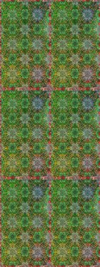 Sevimli çiçek raster deseni. Renkli Bahar Temalı Kusursuz Arkaplan. Yeşil ve kahverengi renkli çiçekler. Düz Çiçek Elementleri Tasarımı.