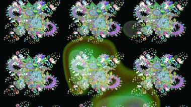 Siyah renkli çiçek desenli eskiz. Suluboya tarzında siyah renkte çiçekler.