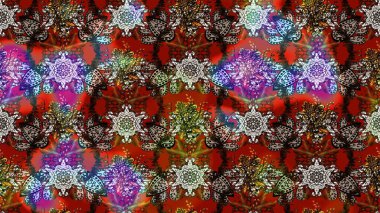 Sevimli çiçek raster deseni. Kahverengi renkli çiçekler. Sketch Colour Spring Theme eskiz kalıbı. Düz Çiçek Elementleri Tasarımı.