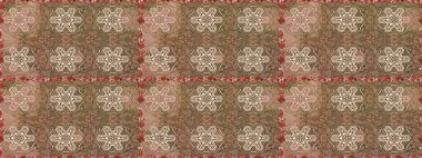 Şirin çiçek elementleri. Düz Çiçek Elementleri Tasarımı. Kusursuz desenli, modaya uygun kumaş deseni. Renkli Bahar Temalı Kusursuz Arkaplan. Raster illüstrasyonu.