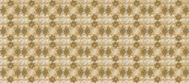 Damask arkaplanı tekerrür ediyor. Bej, nötr ve kahverengi renklerde altın element. Antika altın tekrarlanabilir duvar kağıdı. Barok tarzında altın çiçek süsü..