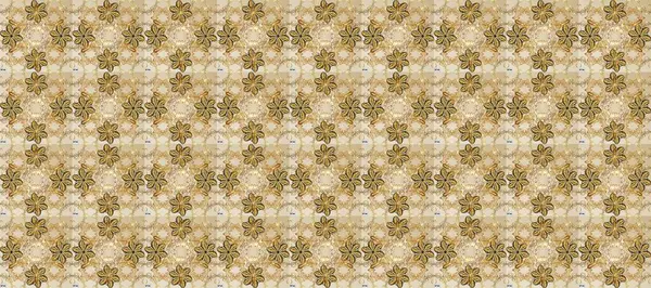 Damask arkaplanı tekerrür ediyor. Bej, nötr ve kahverengi renklerde altın element. Antika altın tekrarlanabilir duvar kağıdı. Barok tarzında altın çiçek süsü..