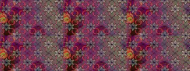 Suluboya çizim kalıbı. Çiçekler suluboya tarzında kahverengi renkte. Çiçek izi.