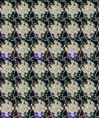 Raster illüstrasyonu. Küçük çaplı çiçeklerdeki basit şirin desenler. Tekstil veya kitap kapakları, imalat, duvar kağıtları, baskı, hediye paketi ve yapıştırma kitabı için çiçek eskiz geçmişi.