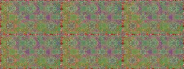 Yeşil ve nötr renklerde çiçeksiz. Şatafatlı bahar bahçesi dokusu. Çiçek deseni. Yeşil ve nötr renklerde çiçekler. Raster illüstrasyonu.