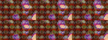 Yapraklı çiçekler ve kahverengi renkli papatya çiçekleri. Eskiz arkaplan modeli. Raster - stok.