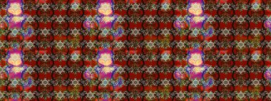 Çiçek buketleriyle klasik bir eskiz şekli. Raster illüstrasyonu. Kahverengi renklerde.