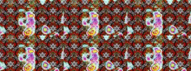 Küçük çiçekteki sevimli çiçek deseni. Raster illüstrasyonu. Çizim.