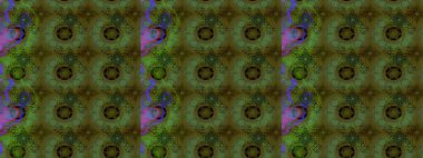 Yumuşak, yeşil renkli bahar çiçekleri. Raster deseni. Patlayan çiçekler soyut olarak yerleştirilmiş. Raster illüstrasyonu.