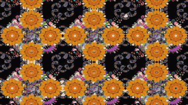 Raster illüstrasyonu. Siyah renklerde. Anti-stres için Raster soyut şablon sayfası.