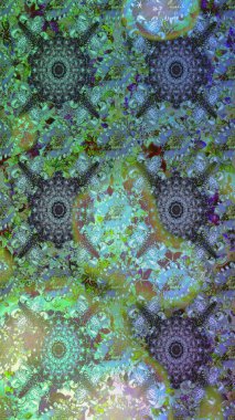 Yeşil renkli çiçekler. Renkli Yaz Temalı Kusursuz Arkaplan. Çiçekli kusursuz retro desen. Düz Çiçek Elementleri Tasarımı.