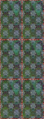 Çiçeksiz desenli arka plan. Yeşil ve gri renkli çiçekler. Tişört baskısı için çiçek boyama rasteriName.