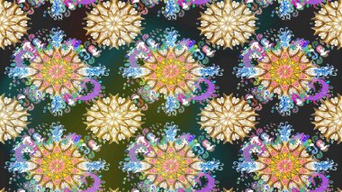 Yumuşak fayans. Yumuşak pamuk tasarımı. Raster 'ın taze dokusu. Klasik çiçek desenli. Paketleme, tekstil, duvar kağıdı için çiçek arkaplanı.