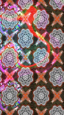 Raster illüstrasyonundaki çiçek desenli çizim. Suluboya tarzında gri renkte çiçekler.