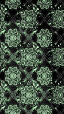 Çizgi çizimi kalıbı. Raster Moda kumaş deseni. Şirin çiçekler..