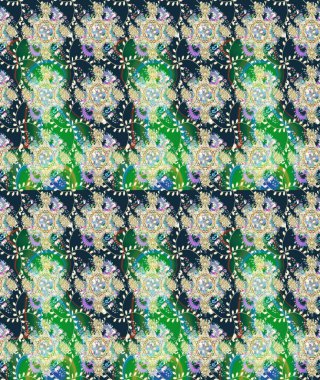 Kızılderili desenli desenli desenli şal deseni. Raster Henna dövme stili. Tekstil, tebrik kartı, boyama kitabı, telefon kılıfı baskısı için kullanılabilir. Etnik Mandala süsü.