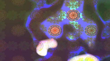 Raster illüstrasyonu. Küçük çiçekli yay deseni çiz. Suluboya tarzında kahverengi renkler üzerine.