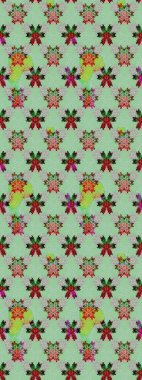 Klasik çiçek desenli. Raster 'ın taze dokusu. Yumuşak pamuk tasarımı. Paketleme, tekstil, duvar kâğıdı için çiçek eskizi. Yumuşak kiremit.