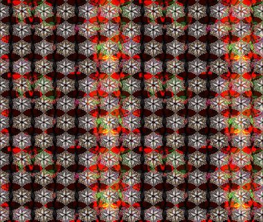 Raster illüstrasyonundaki çiçek desenli çizim. Düz Çiçek Elementleri Tasarımı. Renkli Bahar Teması eskiz kalıbı. Güzel kumaş deseni.