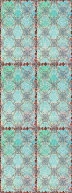 Tarafsız ve mavi renklerde etnik çiçeklerle kusursuz bir desen. Raster Çiçek İllüstrasyonu güzel tekstil..