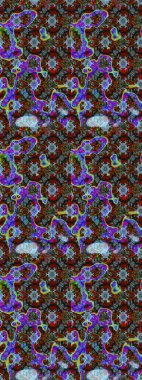 Küçük bir çiçekte eskiz deseni. Hoş bir çiçek geçmişi var. Güzel kumaş deseni. Raster illüstrasyonu.