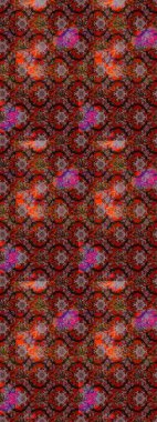 Çiçek deseni. Kahverengi renkte çiçek eskizi. Şatafatlı bahar bahçesi dokusu. Raster illüstrasyonu. Kahverengi renkte çiçekler.