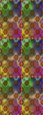 Çiçekli karalama şeklinde Raster çiçek deseni. Kahverengi ve yeşil renkli çiçekler. Yumuşak, yaz çiçekli arka plan.