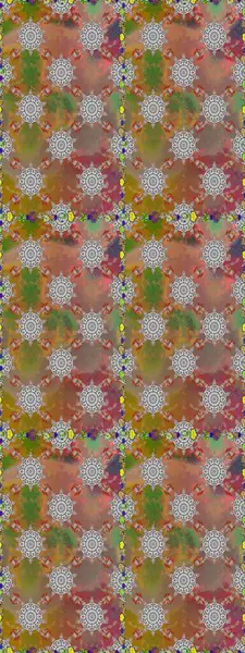 Raster illüstrasyonu. Kahverengi renklerde bahar çiçekleri. Patlayan çiçekler soyut olarak yerleştirilmiş. Raster deseni.