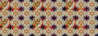 Suluboya çizim kalıbı. Eski model. Moda baskısı. Raster illüstrasyonu. Dekorasyon ve tasarım için güzel bir desen. Çiçeğin suluboya çizimlerinin zarif deseni.