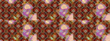 Çiçekli, yapraklı, çiçek desenli eskiz. El çizimi. Raster illüstrasyonu.