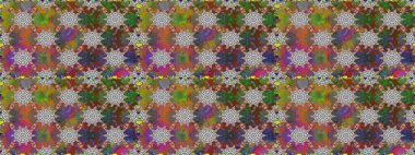 Şekillendirilmiş çiçeklerle kusursuz desen. Çiçek deseni duvar kağıdı, desen dolguları ve web sayfası arka planı için kullanılabilir. Süslü zentangılsız desen, soyut çiçeklerle süslenmiş..