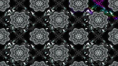 Raster düz çiçek çizim deseni. Hediye ambalaj kağıdı, tebrik kartları, posterler ve pankart tasarımı. Siyah renkte çiçekler.