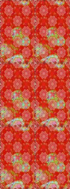 Soyut zarafet, çiçekli arkaplan deseni. Raster Güzel kumaş deseni.