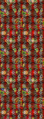 Çiçekli karalama şeklinde Raster çiçek deseni. Yumuşak, yaz çiçekli arka plan. Kırmızı renkte çiçekler.