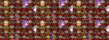 Soyut etnik raster çizim kalıbı. Kabile sanatı boho baskısı, klasik çiçek arkaplanı. Arkaplan dokusu, duvar kağıdı, kahverengi renkli çiçek teması.