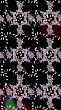 Anti-stres için soyut örnek sayfası. Siyah renklerde. Raster illüstrasyonu.