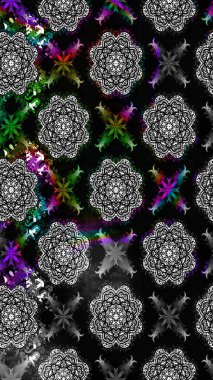 Raster illüstrasyonu. Şatafatlı bahar bahçesi dokusu. Siyah renkli çiçekler. Siyah renkte çiçek çizimi. Çiçek deseni.