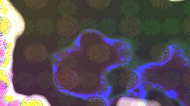 Çiçek desenli eskiz. Gömlek baskısı için çiçek boyası. Yeşil renkte çiçekler.